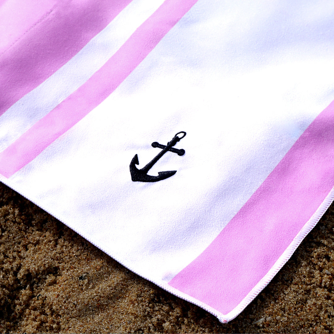 Sunset pink quick dry travel beach towel extra large xl sand free